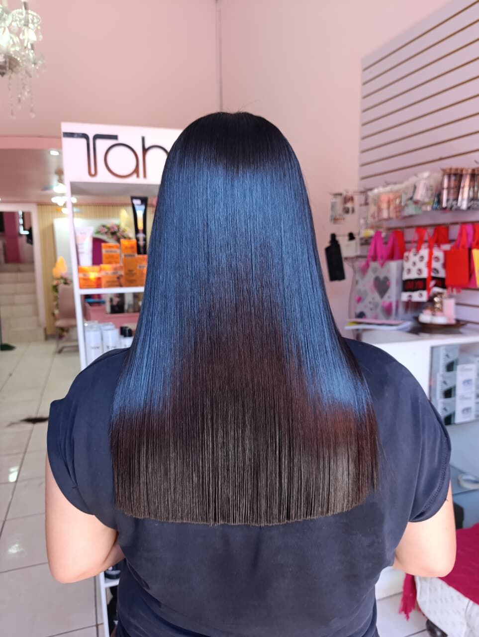 Cabello brillante liso